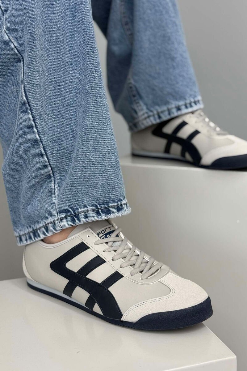 LACING SIMPLE MEN SNEAKERS GREY-BLUE/ GRBL - 7