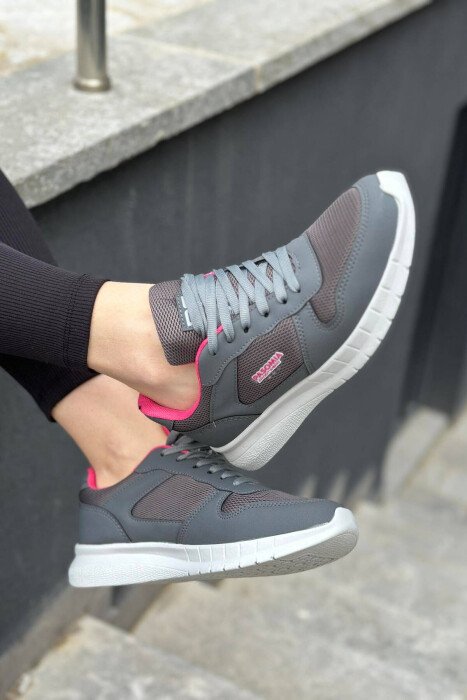 LACING SIMPLE WOMAN SNEAKERS DARK GREY/GEE 