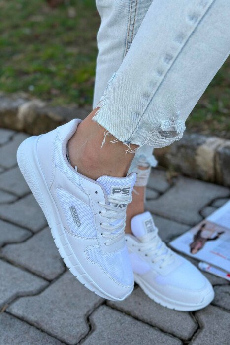 LACING SIMPLE WOMAN SNEAKERS WHITE-E BARDHE - 3