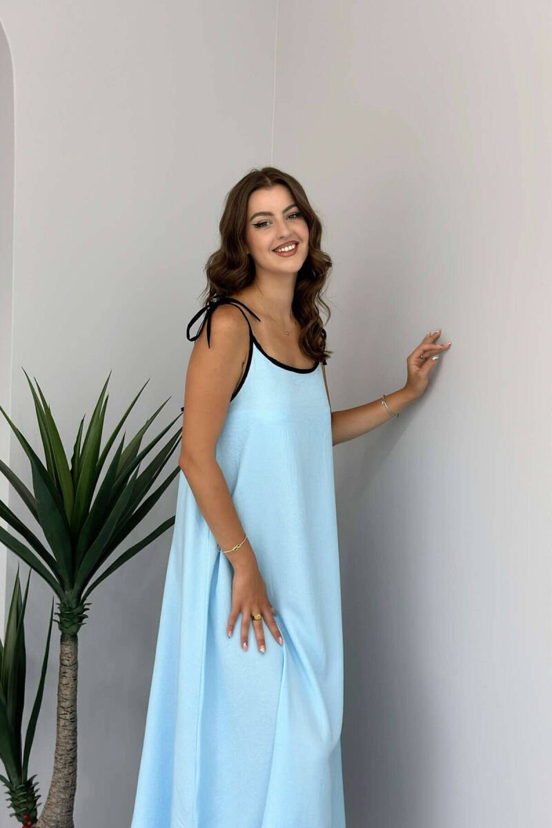 LACING STRAPS WOMEN DRESS LIGHTBLUE/BZ - 3
