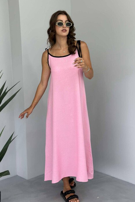 LACING STRAPS WOMEN DRESS PINK/ROZE - 3
