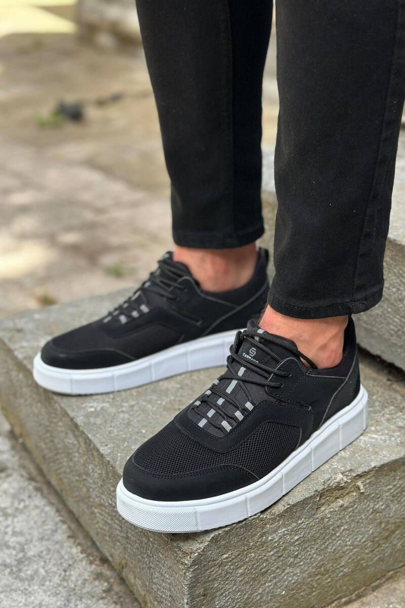 LACING TRAINERS MEN SNEAKERS BLACK-WHITE/ZEBA - 2