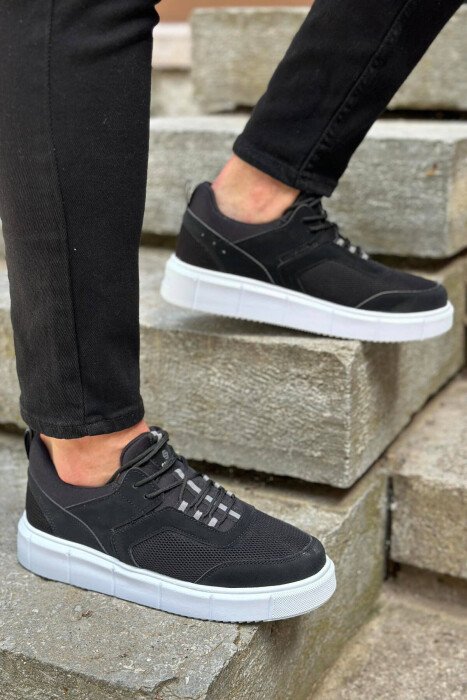 LACING TRAINERS MEN SNEAKERS BLACK-WHITE/ZEBA - 3