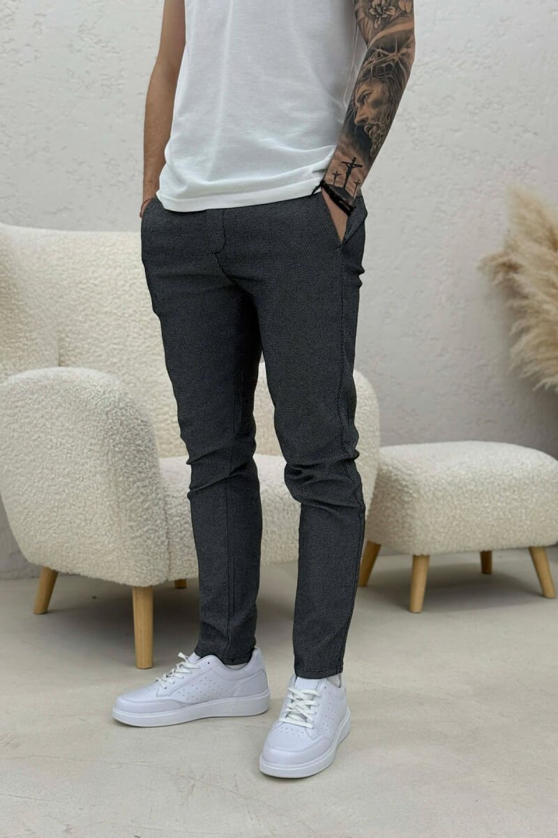 LACING WAIST MEN PANTS GREY/GRI - 1