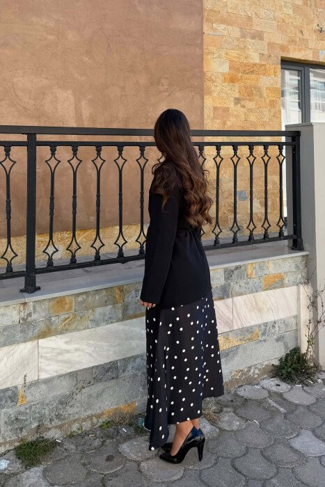 LACING WAIST ONE COLOR WOMAN JACKET BLACK/ E ZEZE - 4