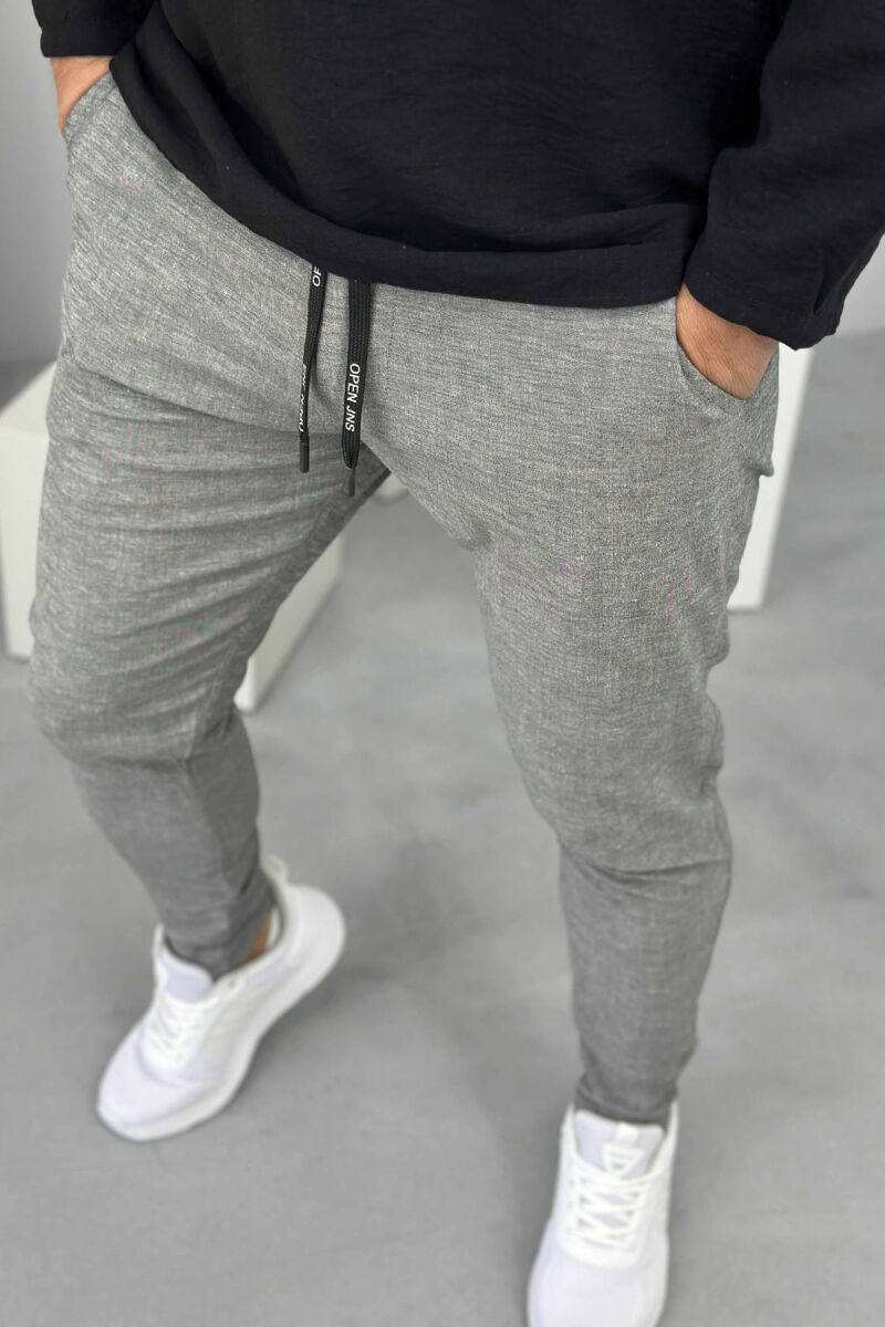 LACINGS ONE COLOR MEN PANTS GREY/GRI - 2