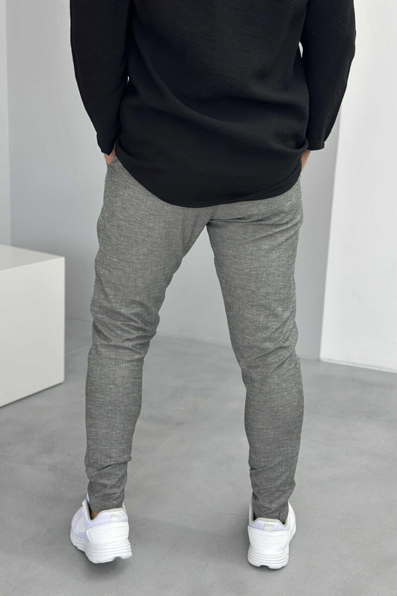 LACINGS ONE COLOR MEN PANTS GREY/GRI - 3