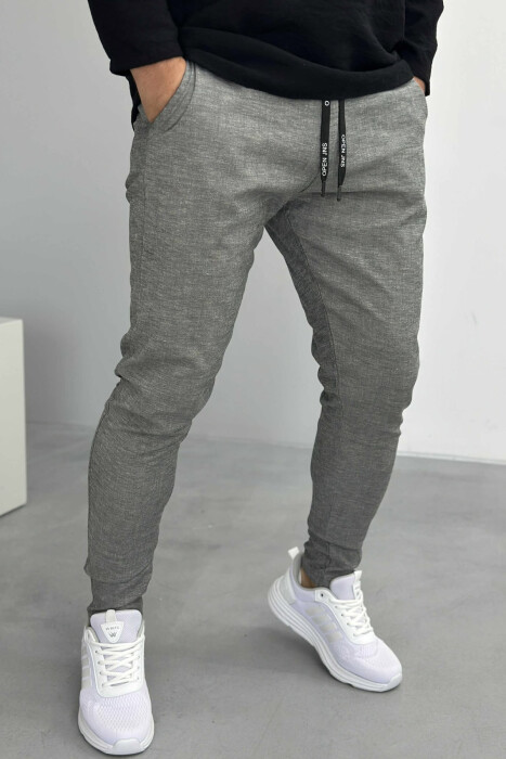 LACINGS ONE COLOR MEN PANTS GREY/GRI - 4