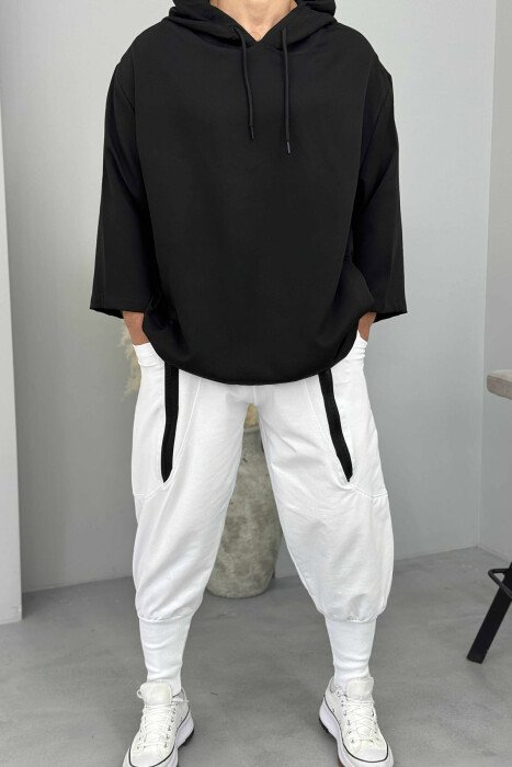 LACINGS POCKETS DETAIL MEN PANTS WHITE-E BARDHE 
