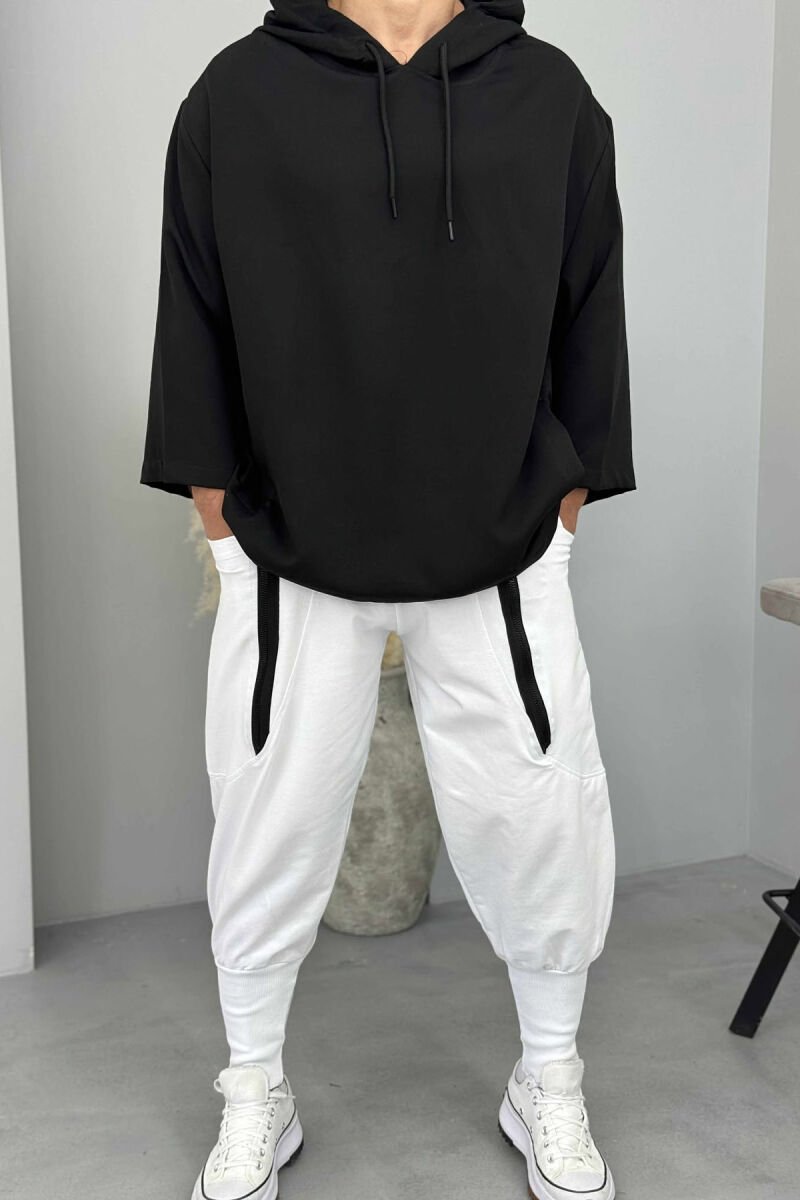 LACINGS POCKETS DETAIL MEN PANTS WHITE-E BARDHE - 1