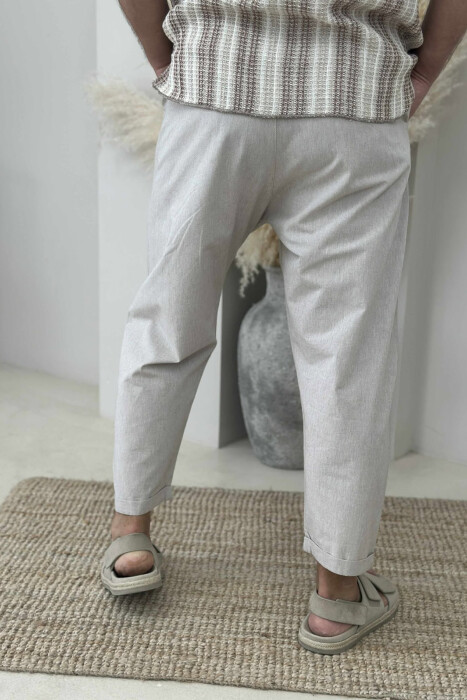 LACINGS SIMPLE MEN PANTS LIGHT BEIGE/BZHZB - 3