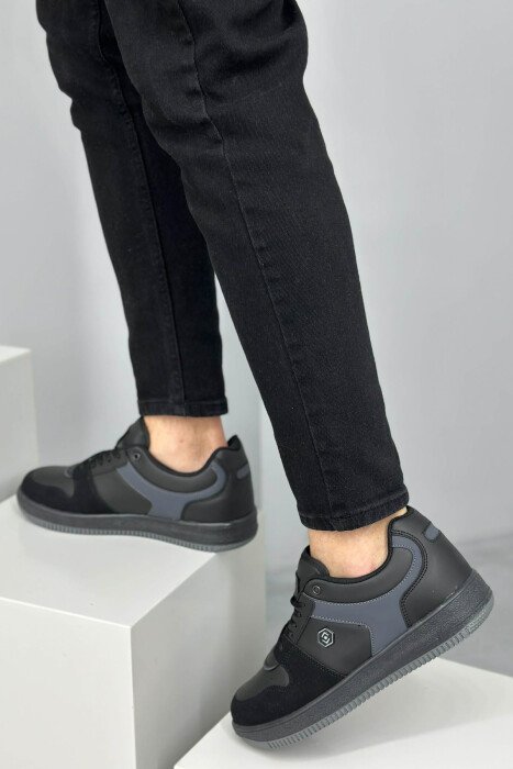 LACINGS SIMPLE MEN SNEAKERS BLACK-GREY/ZEGR - 4