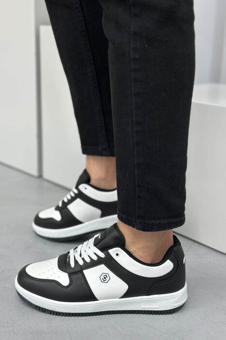 LACINGS SIMPLE MEN SNEAKERS WHITE-BLACK/BAZE - 2