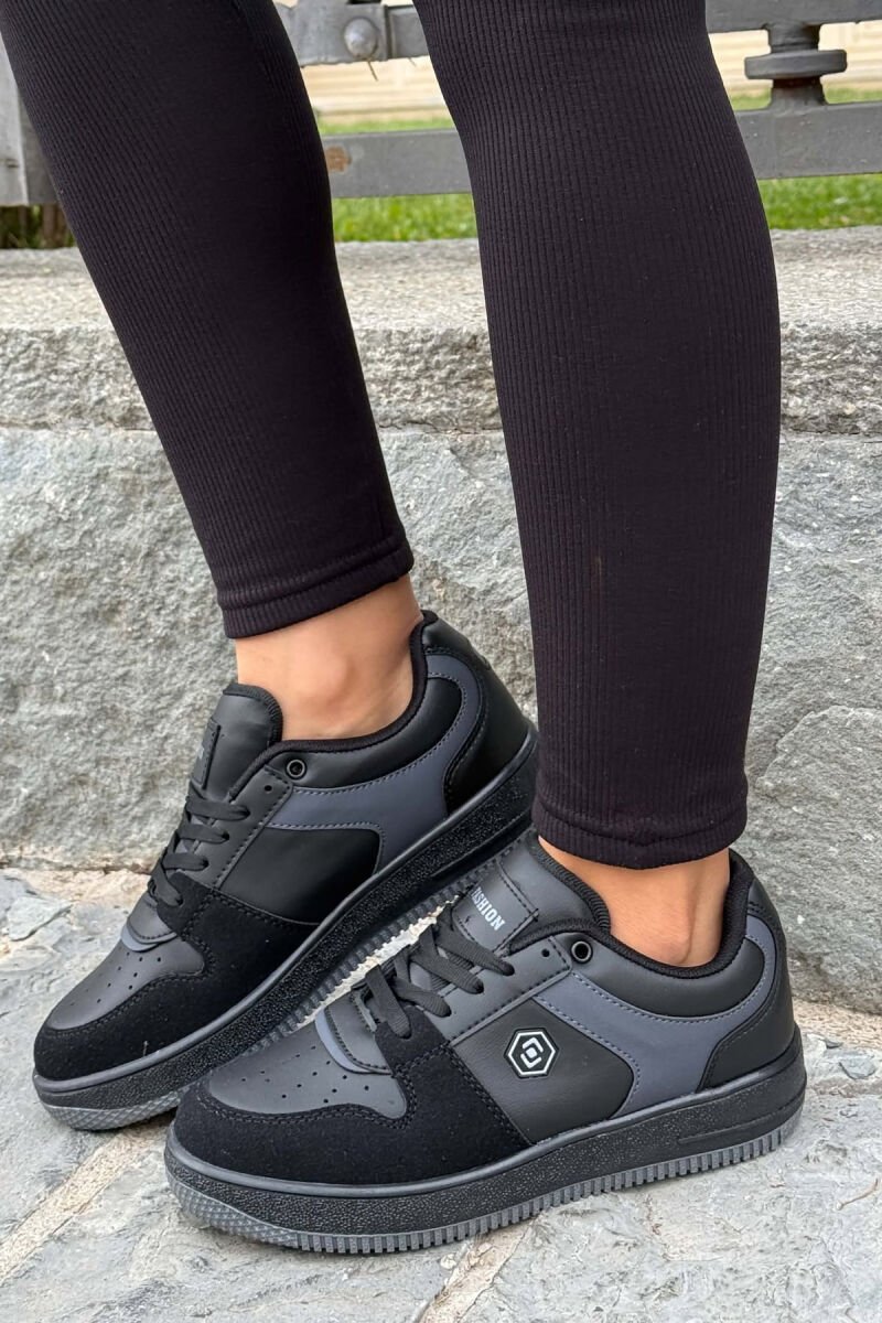 LACINGS SIMPLE WOMEN SNEAKERS BLACK/ E ZEZE - 1