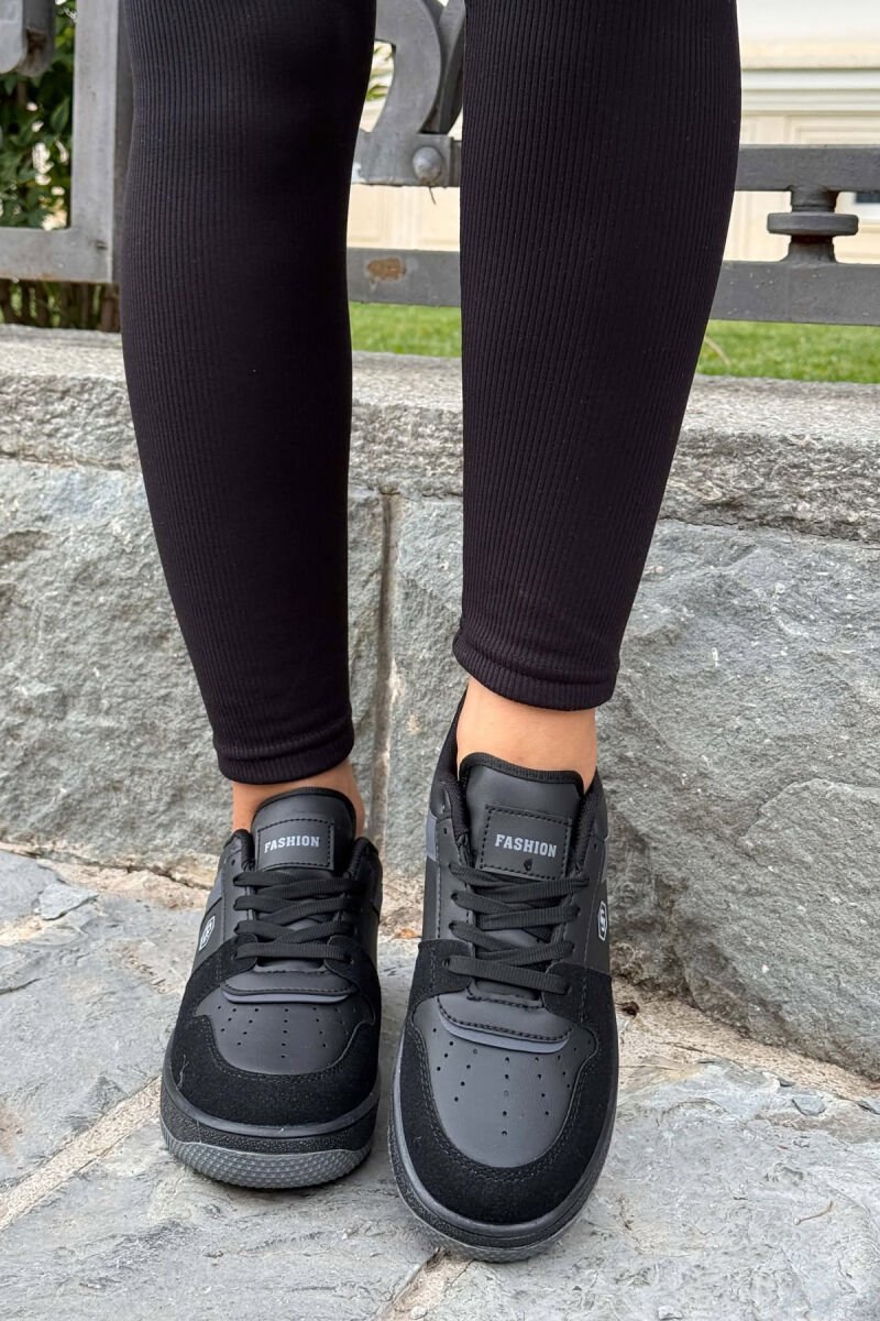 LACINGS SIMPLE WOMEN SNEAKERS BLACK/ E ZEZE - 4