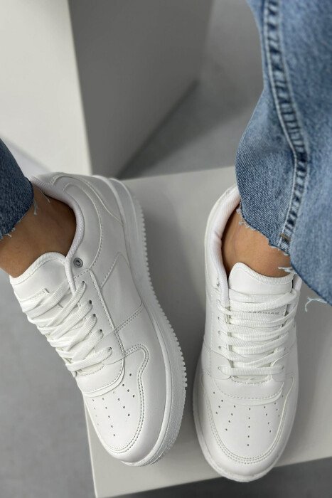 LACINGS SIMPLE WOMEN SNEAKERS WHITE-E BARDHE - 3