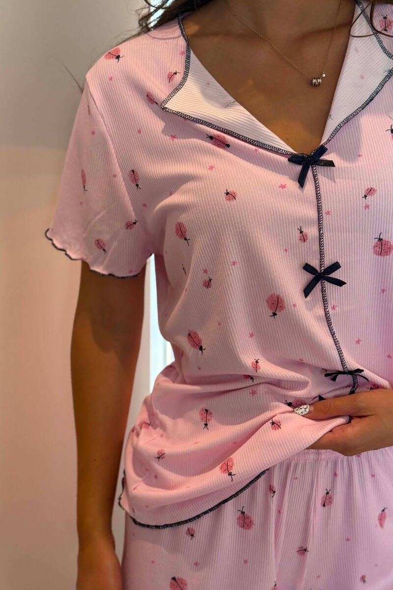 LADYBUGS DESIGN SHIRT +SHORTS WOMAN PYJAMAS PINK/ROZE - 3
