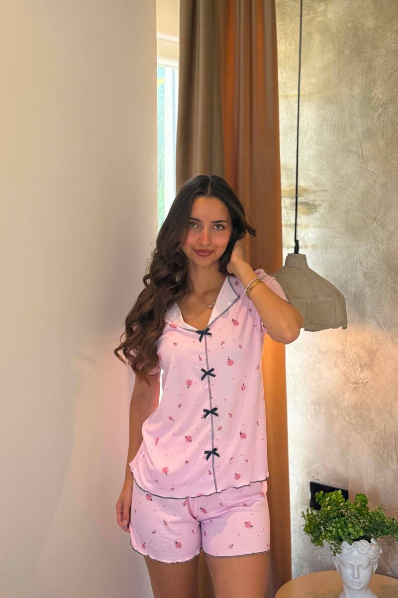 LADYBUGS DESIGN SHIRT +SHORTS WOMAN PYJAMAS PINK/ROZE - 6