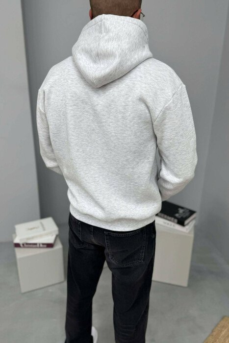 LAKERS WRITTING FLUFFY MEN HOODIE LIGHT GREY/GZ - 4