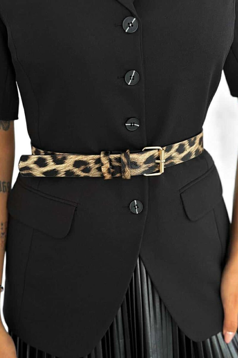 LEATHER LEO DESIGN WOMEN BELT LEO/LEOPARD - 4