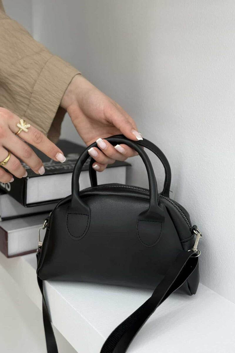 LEATHER ONE COLOR SMALL WOMEN BAG BLACK/ E ZEZE - 2