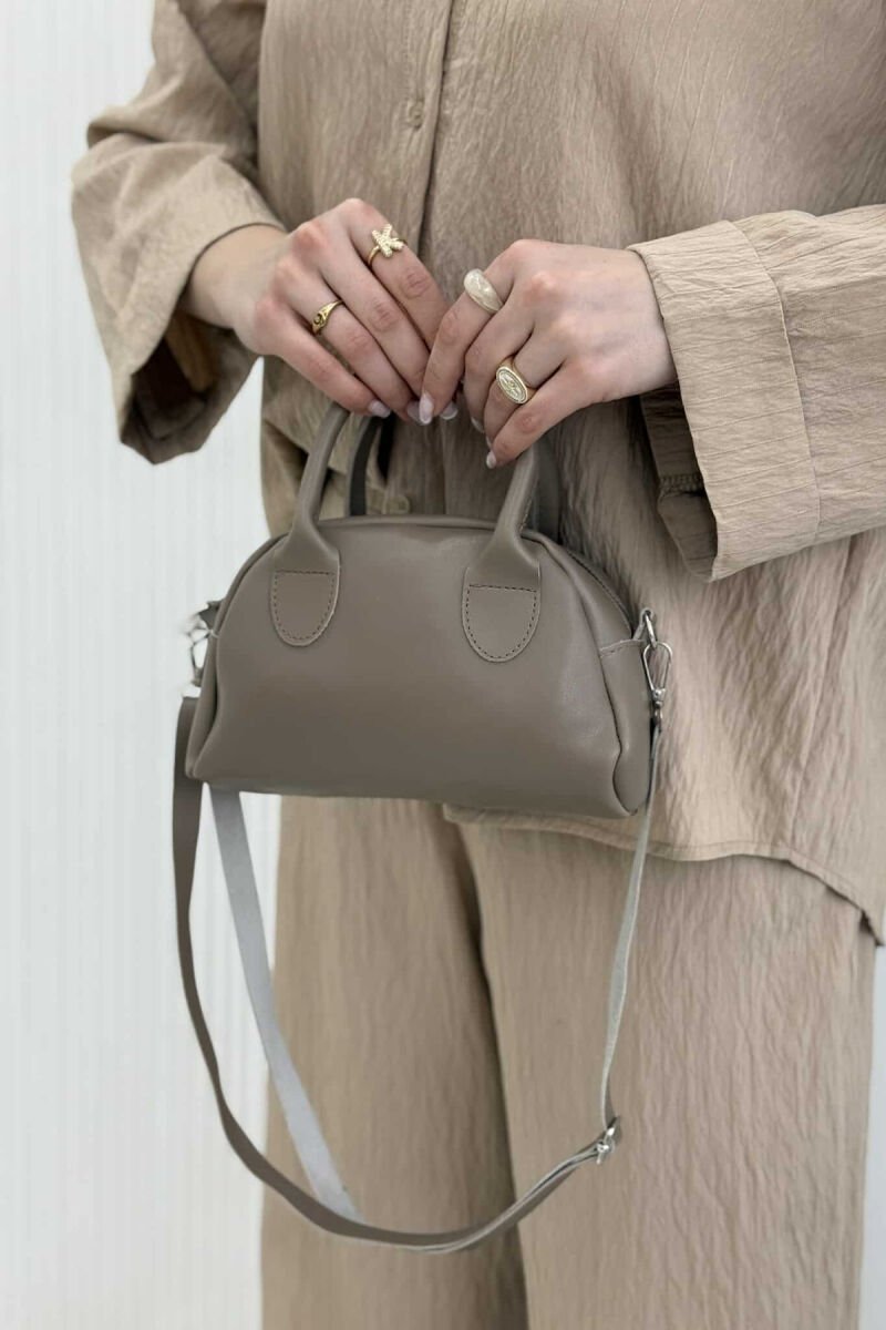 LEATHER ONE COLOR SMALL WOMEN BAG DARK BEIGE/BEZHE ERRET - 1
