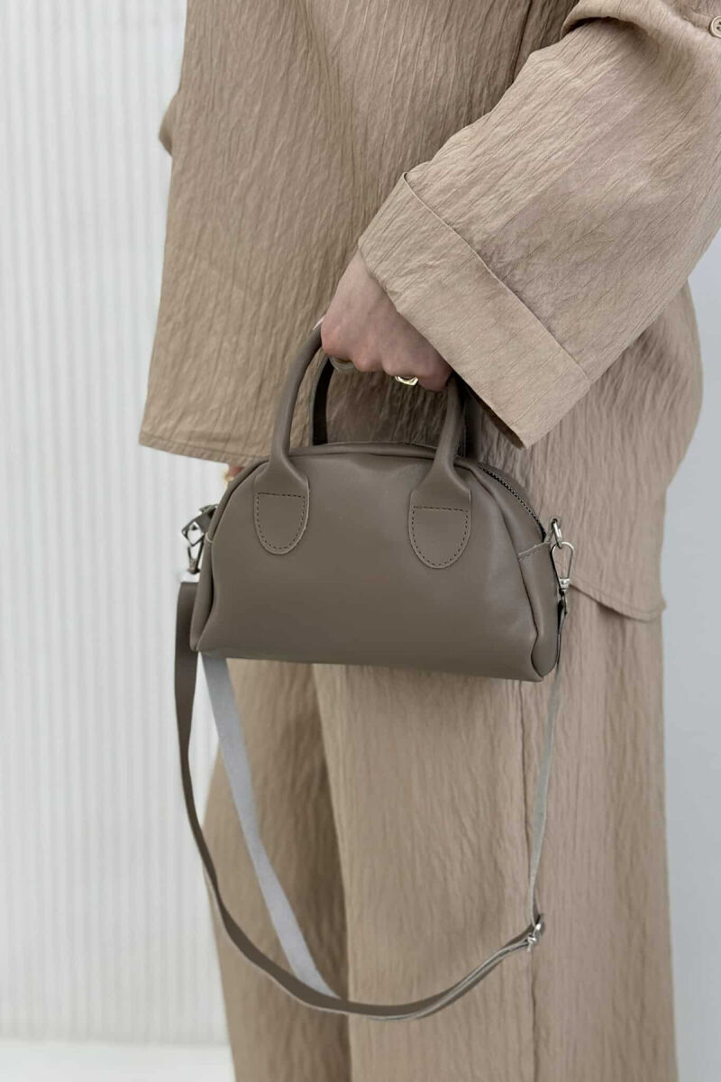 LEATHER ONE COLOR SMALL WOMEN BAG DARK BEIGE/BEZHE ERRET - 3
