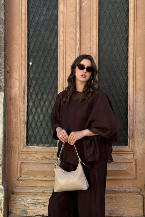 LEATHER ONE COLOR WOMAN BAG BEIGE/BEZHE - 3