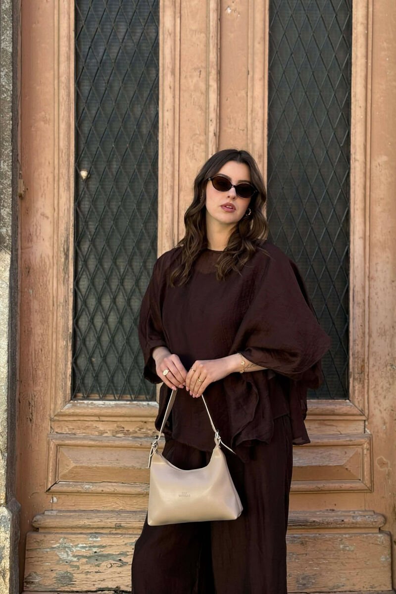 LEATHER ONE COLOR WOMAN BAG BEIGE/BEZHE - 3