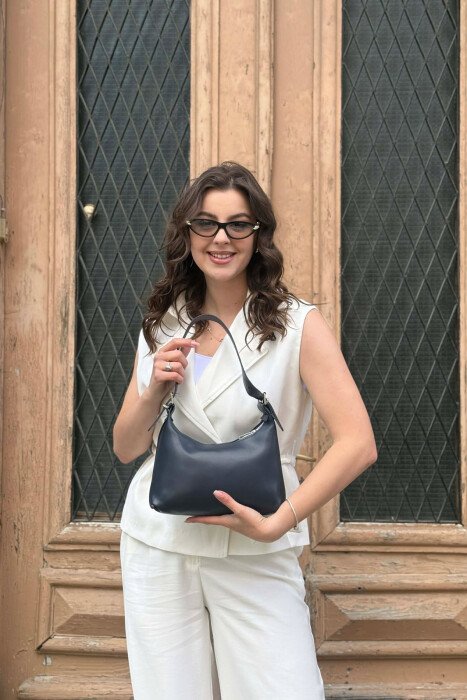LEATHER ONE COLOR WOMAN BAG BLUE/BLU - 1