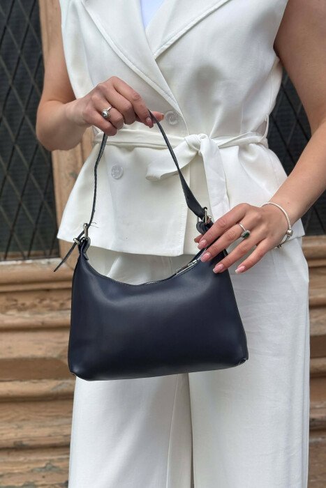 LEATHER ONE COLOR WOMAN BAG BLUE/BLU - 2