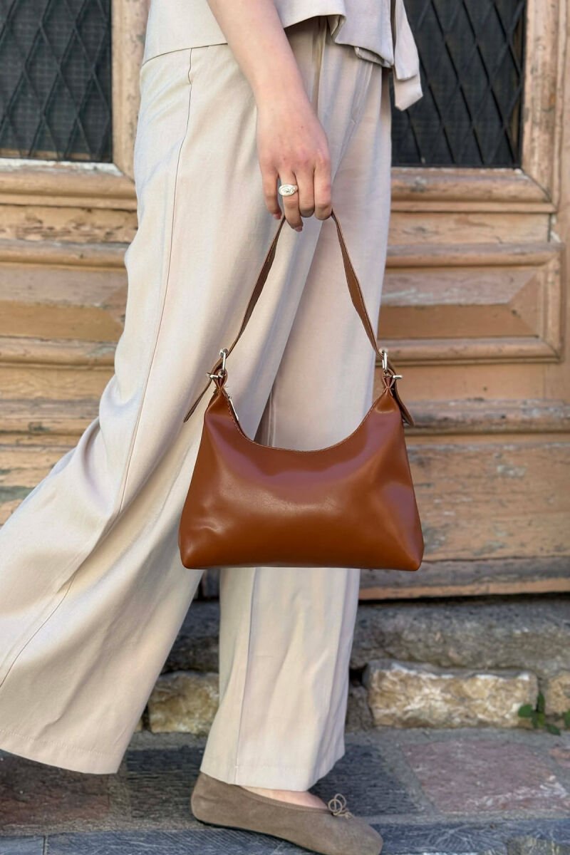LEATHER ONE COLOR WOMAN BAG BROWN/KAFE - 3
