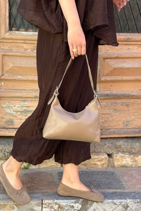 LEATHER ONE COLOR WOMAN BAG DARK BEIGE/BEZHE ERRET - 2