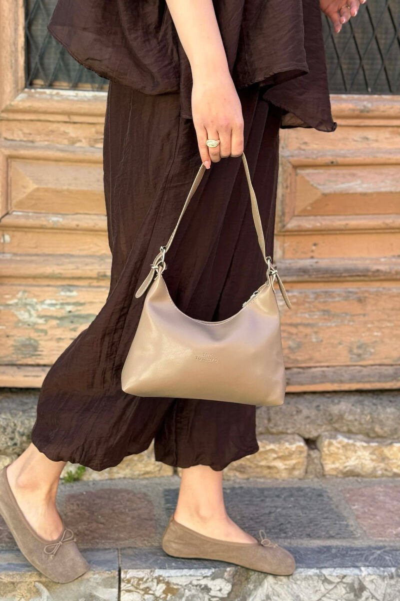 LEATHER ONE COLOR WOMAN BAG DARK BEIGE/BEZHE ERRET - 2