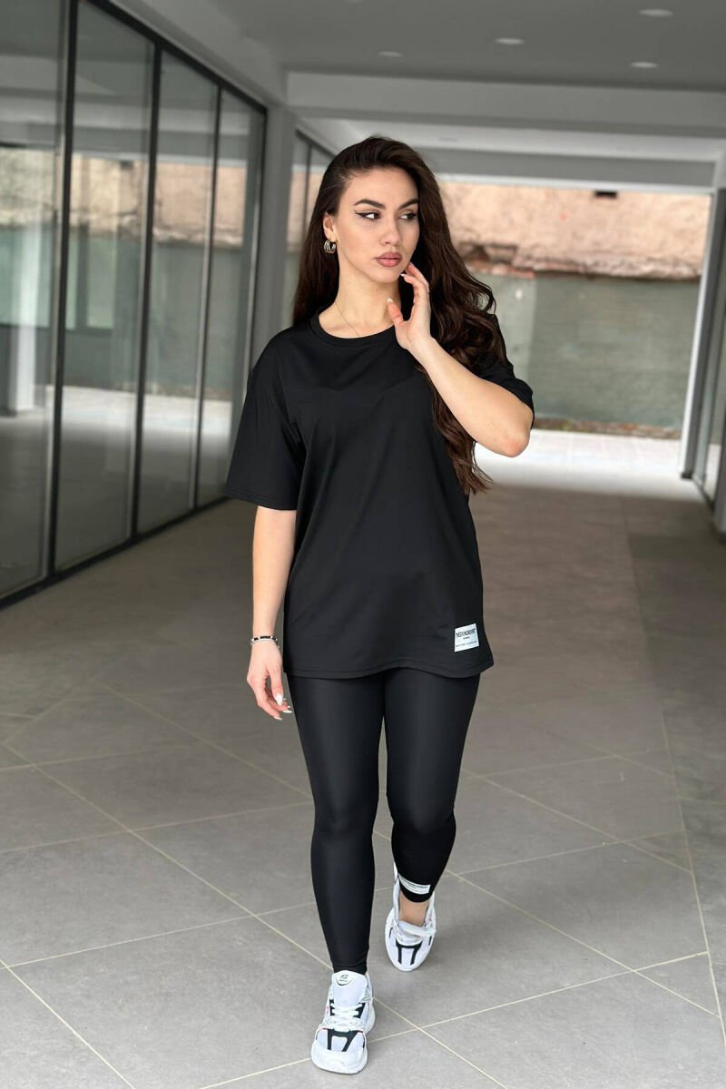 LEGGINGS AND SHIRT TWO PIECES SET BLACK/ E ZEZE - 1