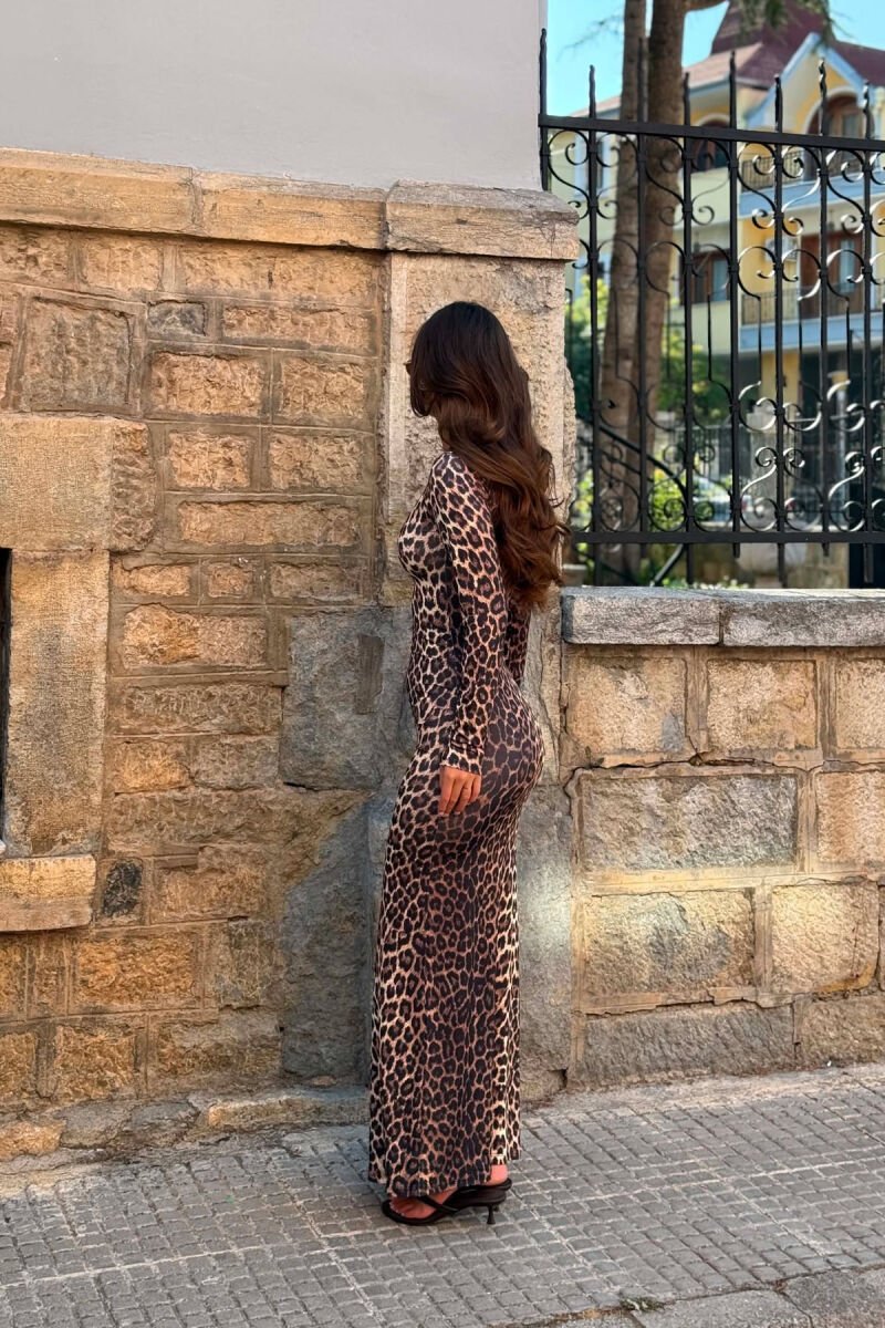 LEO DESIGN LONG SLEEVE WOMAN DRESS LEO/LEOPARD - 2