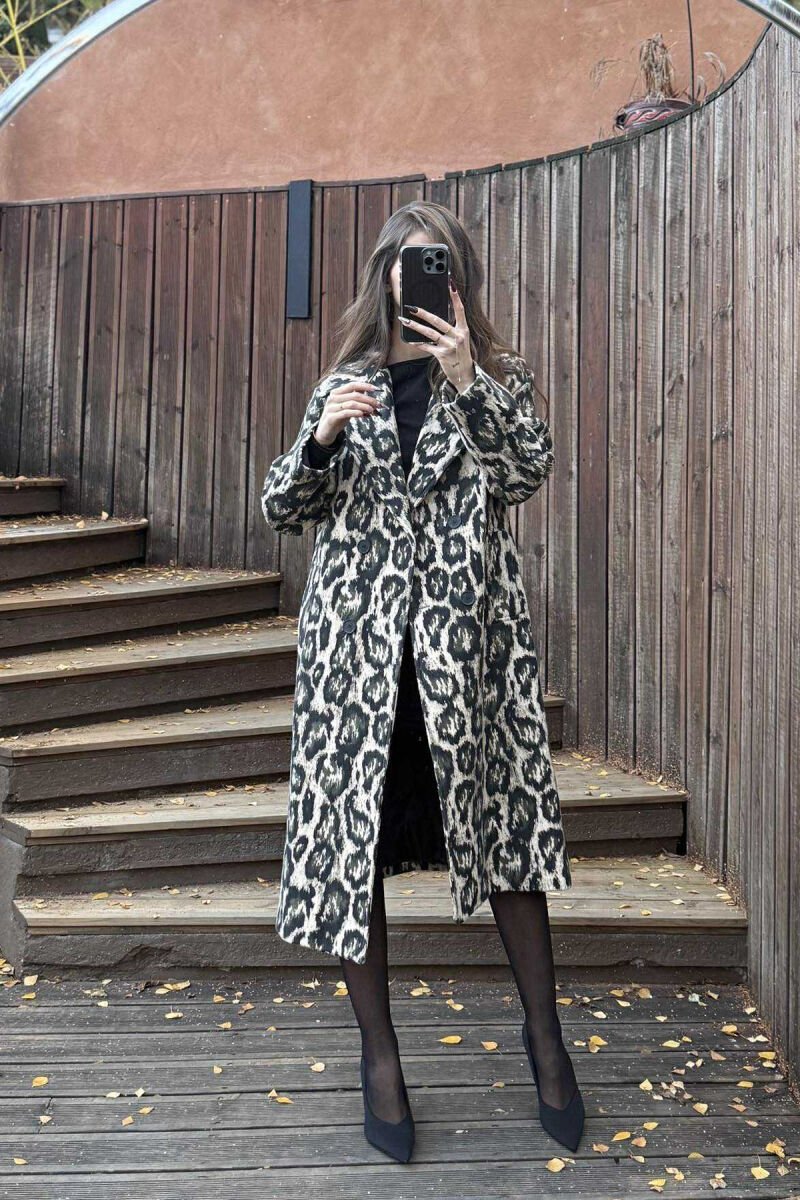 LEO DESIGN LONG WOMEN COAT GREEN/JESHILE - 1
