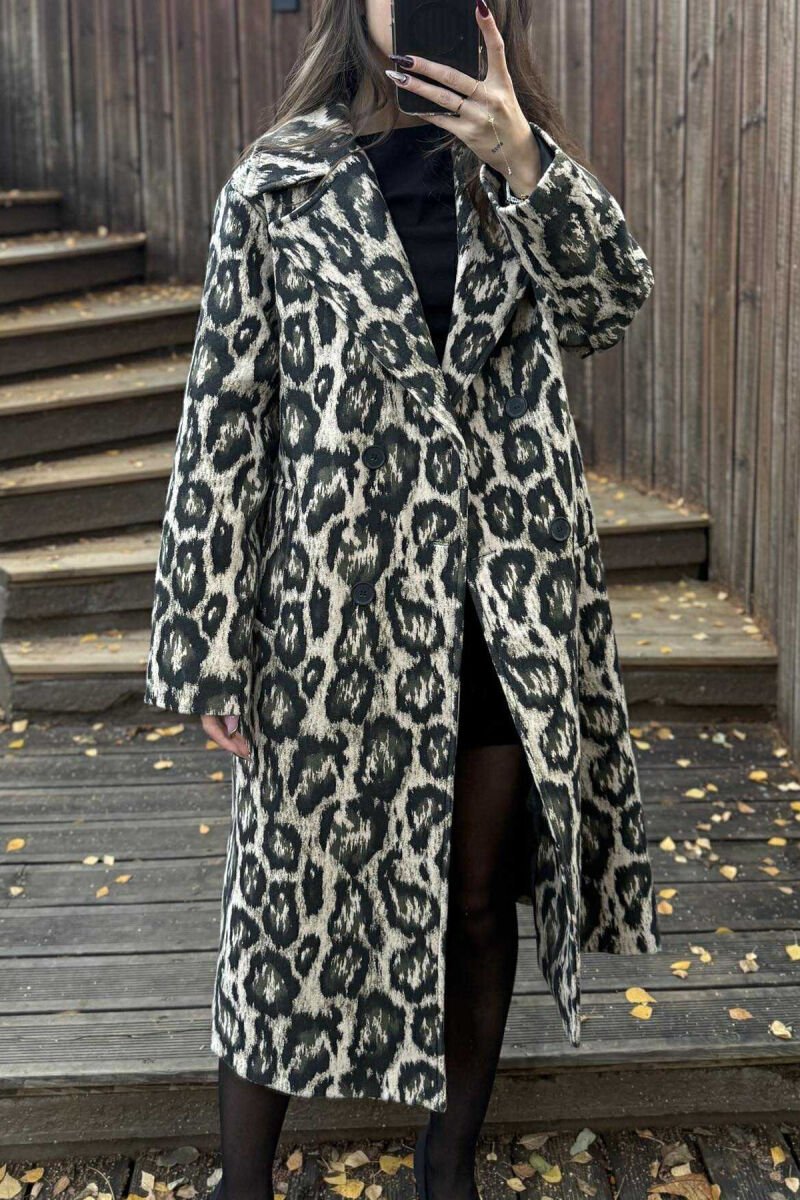 LEO DESIGN LONG WOMEN COAT GREEN/JESHILE - 4