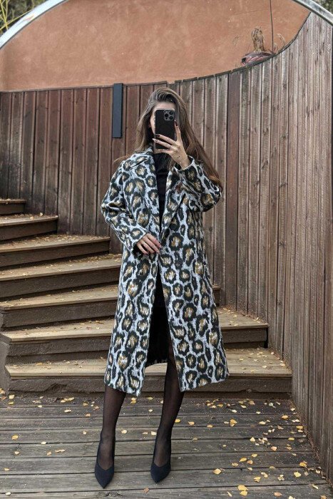 LEO DESIGN LONG WOMEN COAT GREY/GRI 