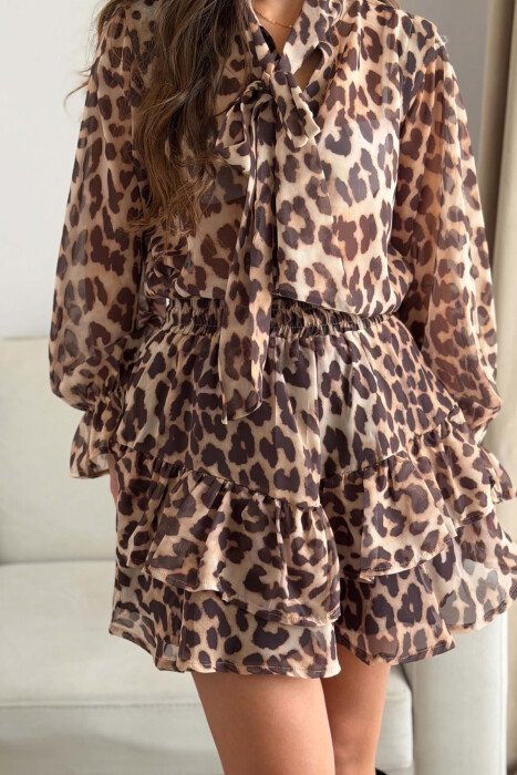 LEO DESIGN SHIRT + SKIRT WOMAN SET LEO/LEOPARD - 2