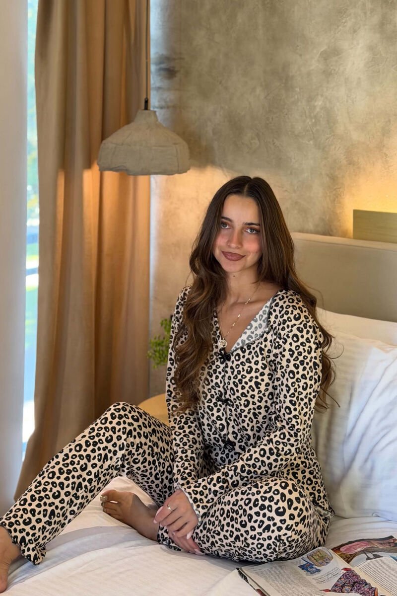 LEO DESIGN SHIRT+ TROUSERS WOMEN PYJAMAS LEO/LEOPARD - 1