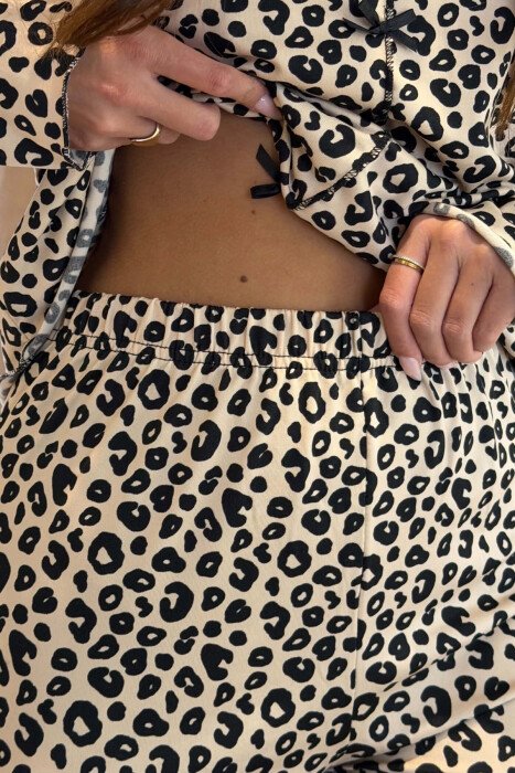 LEO DESIGN SHIRT+ TROUSERS WOMEN PYJAMAS LEO/LEOPARD - 4
