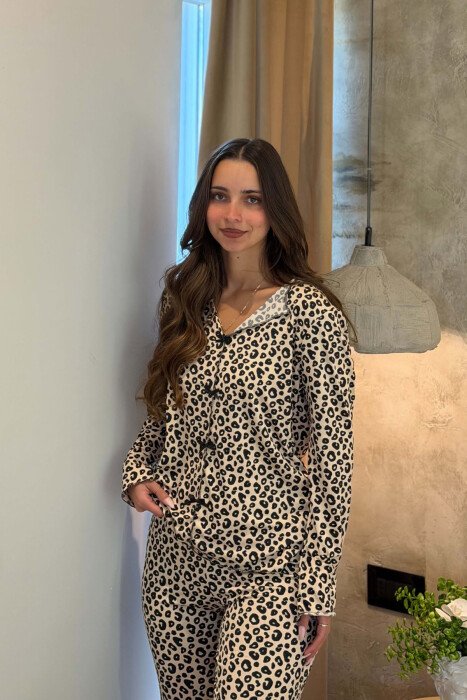 LEO DESIGN SHIRT+ TROUSERS WOMEN PYJAMAS LEO/LEOPARD - 6