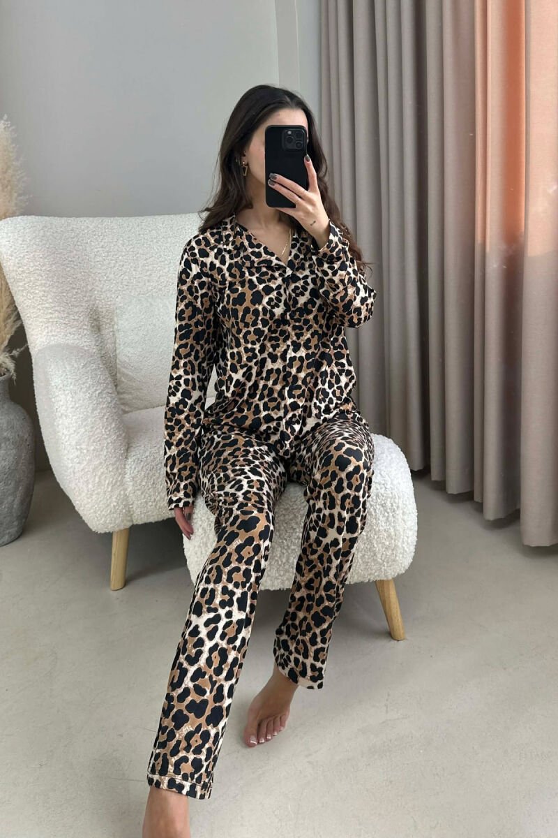 LEO DESIGN SHIRT+TROUSERS WOMEN PYJAMAS LEO/LEOPARD - 1