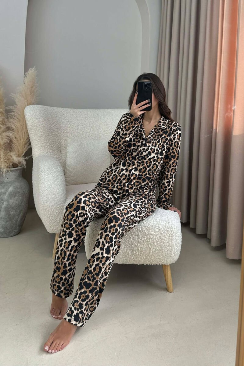 LEO DESIGN SHIRT+TROUSERS WOMEN PYJAMAS LEO/LEOPARD - 4