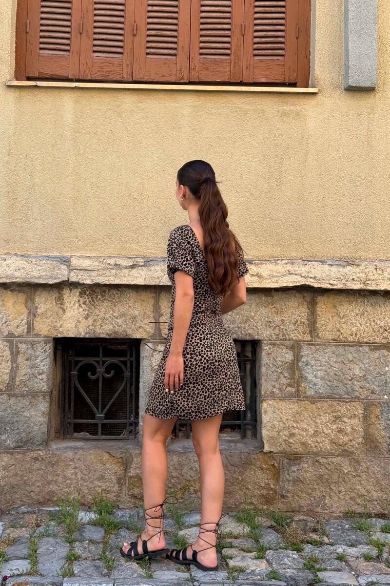 LEO DESIGN SHORT WOMAN DRESS LEO/LEOPARD - 2
