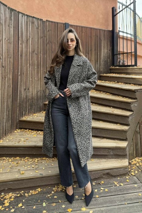 LEO DESIGN SIMPLE WOMEN COAT LEO/LEOPARD - 2