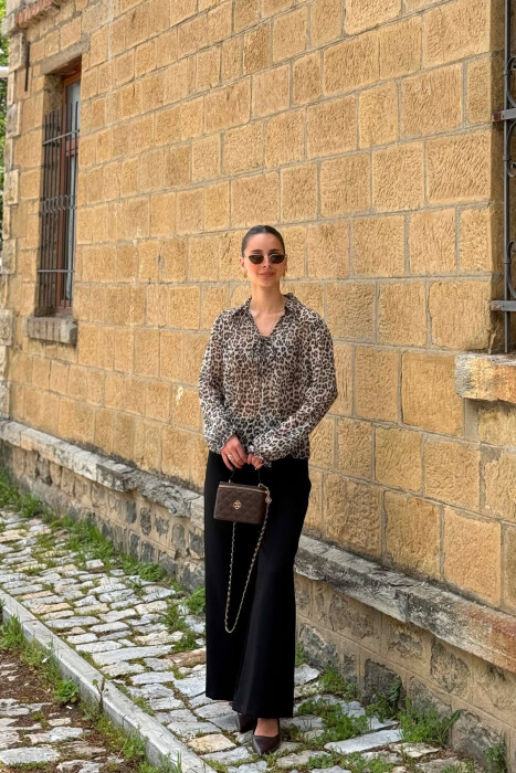 LEO DESIGN WOMAN SHIRT LEO/LEOPARD - KLAUDIO FASHION