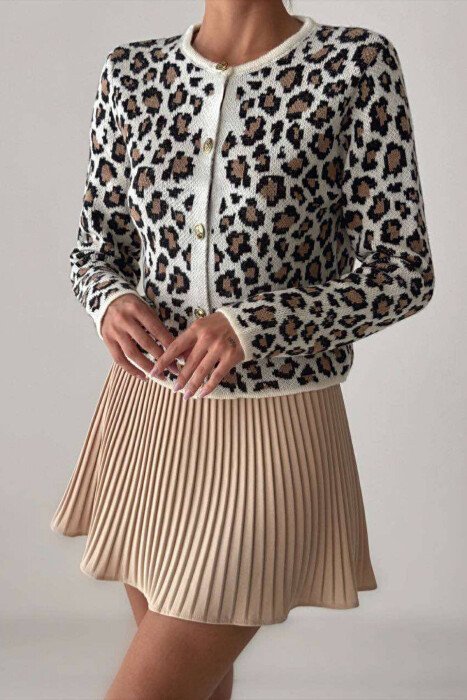 LEO DESIGN WOMEN CARDIGAN LEO/LEOPARD - KLAUDIO FASHION