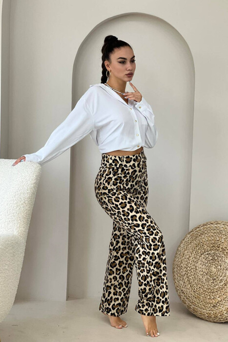 LEO FRONT DESIGN WOMEN TROUSERS LEO/LEOPARD - 4